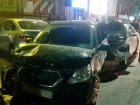В Новочеркасске неуправляемая иномарка снесла четыре автомобиля, оставив после себя груду искореженного металла 