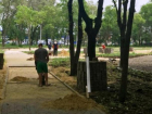 В Новочеркасске продолжается благоустройство парка в микрорайоне Октябрьский 