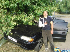 В Новочеркасске ставрополец не вписался в поворот и врезался в дерево