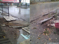Жители Новочеркасска мастерят автобусные остановки из подручных средств