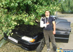 В Новочеркасске ставрополец не вписался в поворот и врезался в дерево