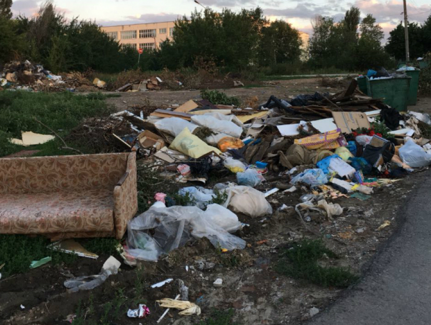 В переулке Дачном Новочеркасска больше месяца не вывозят мусор